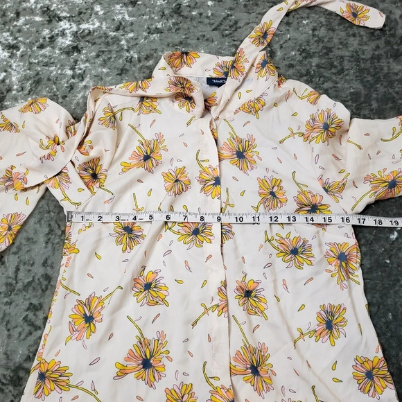 Modcloth Floral Neck Tie Blouse - Picture 6 of 7